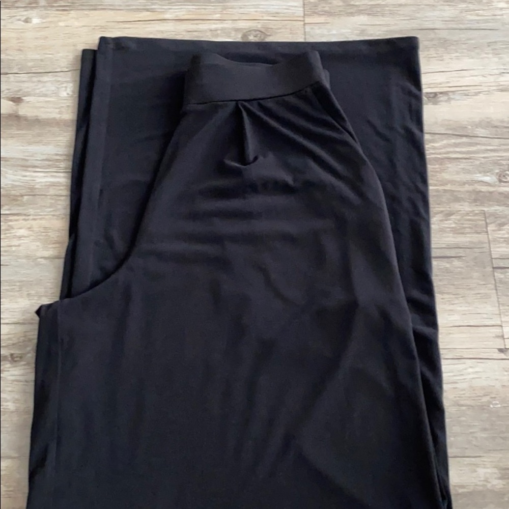Black High Waist Wide Leg Pant